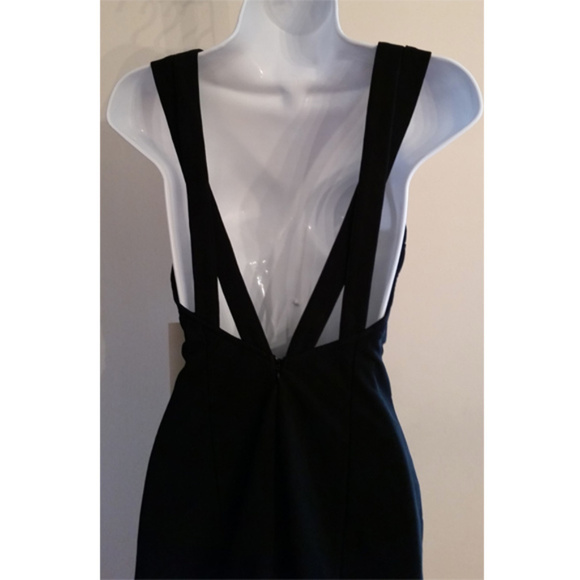 TOBI form fitted strappy black mini dress sz open back sexy night out party XS - Picture 5 of 5